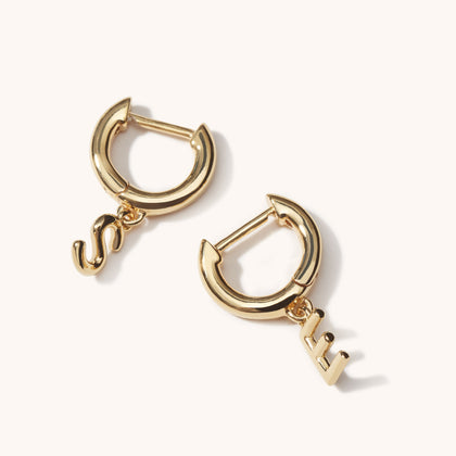 Love Letter Hoops Gold